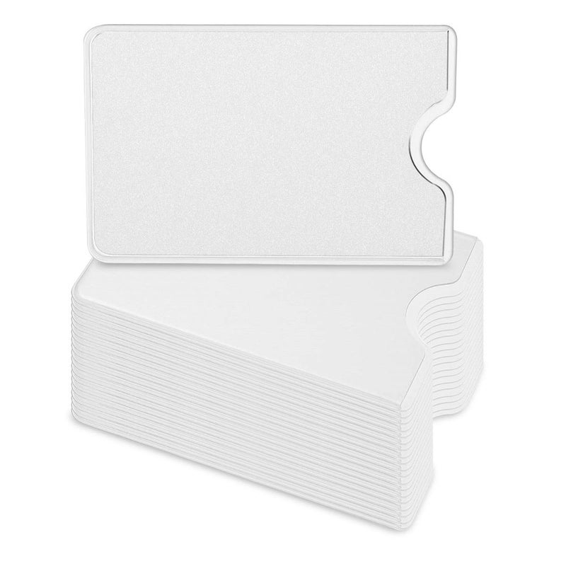 kwmobile 20 Pieces Credit Card Sleeves - Transparent ID Business Card Holder - Identification Social Security SSN Cards Protector Inserts - Image 1